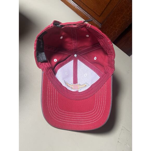Sportsman Chevrolet Bow Tie Ball Cap Red Gray - Picture 4 of 5